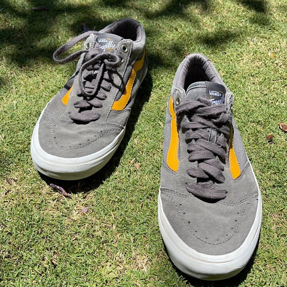 Vans Pro Grey and Gold Trujillo Sneakers -9